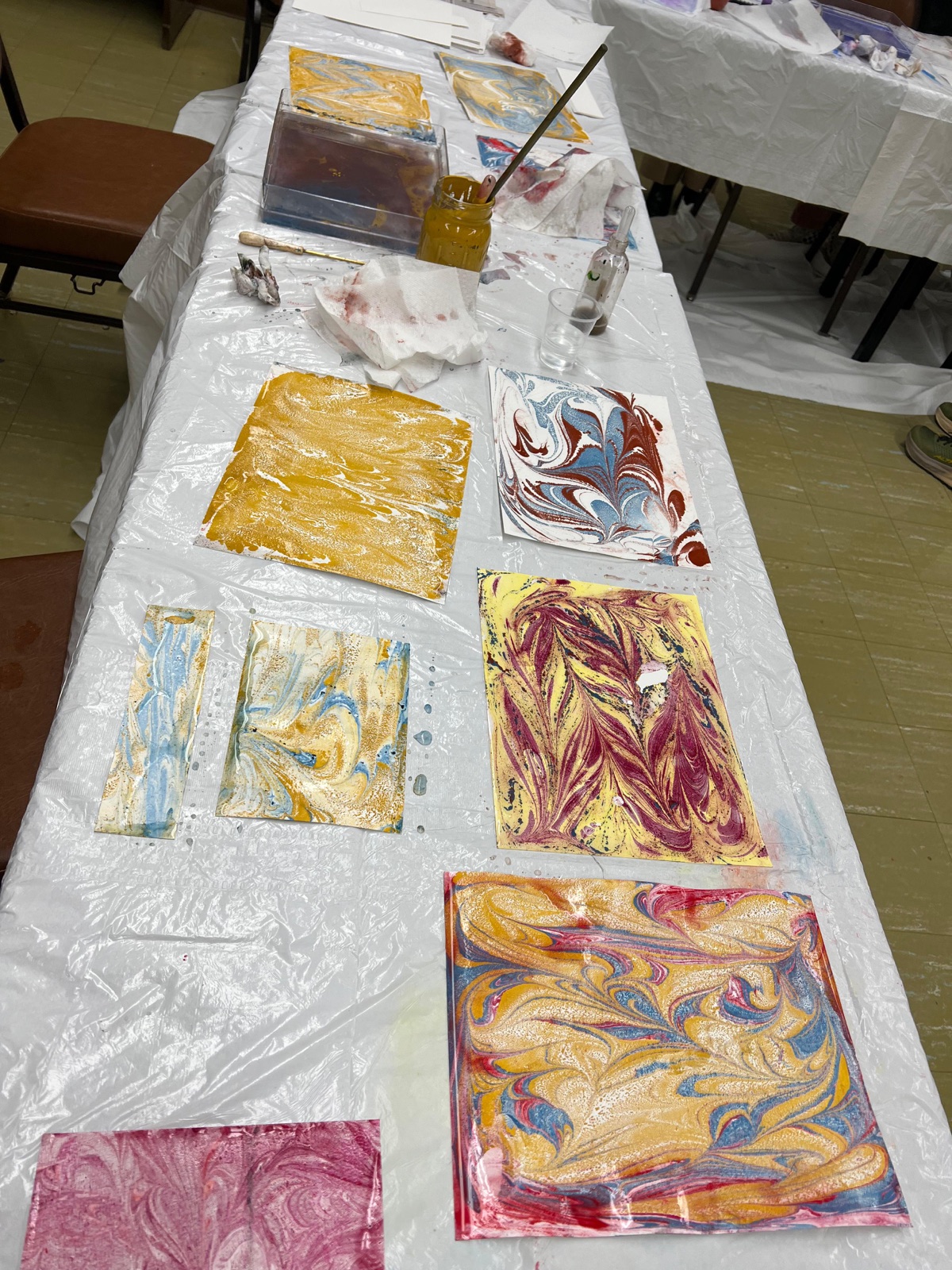 Temple Emanuel Ebru workshop